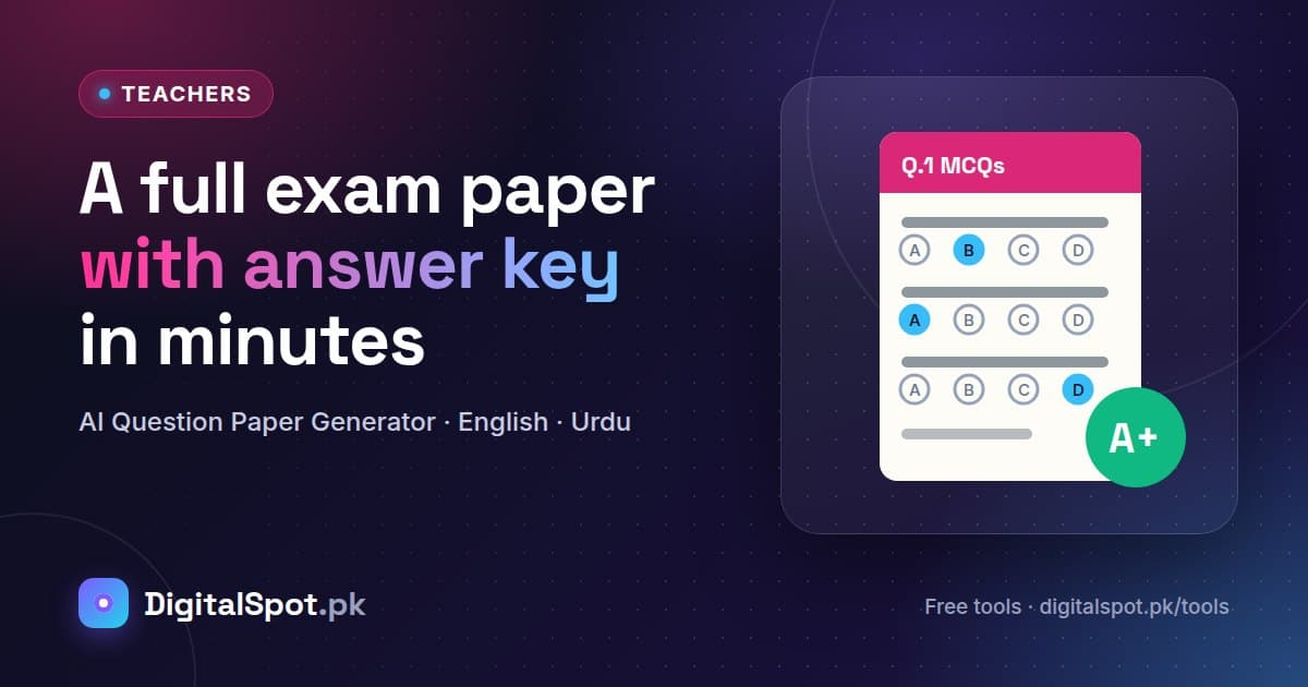 Make a Complete Exam Paper with Answer Key in Minutes: A Teacher's Guide to the AI Question Paper Generator